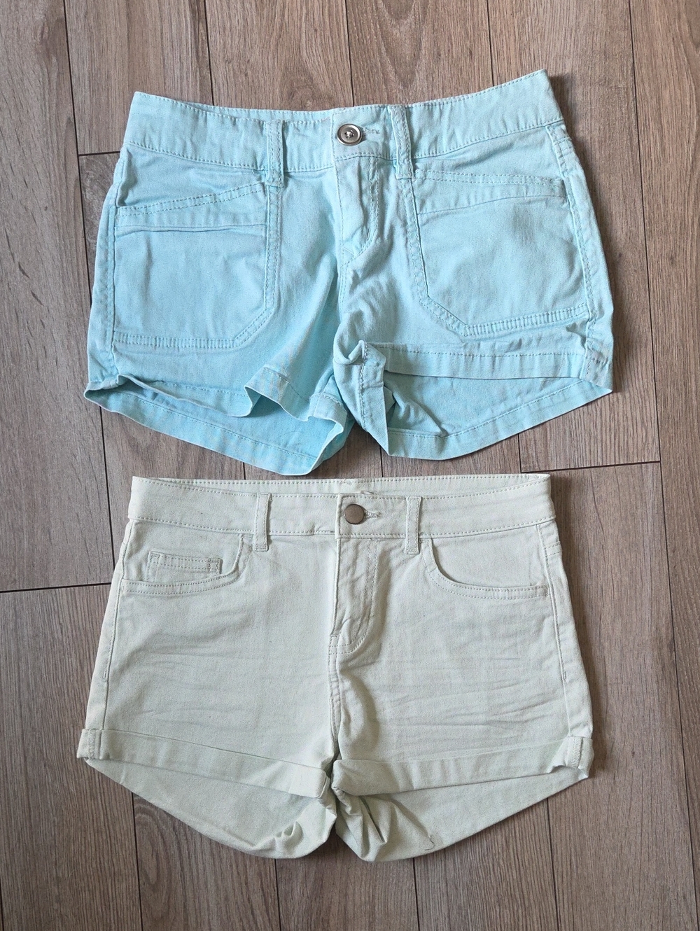 H&M French Star Shorts - Light Blue & Cream 1, 4, XS